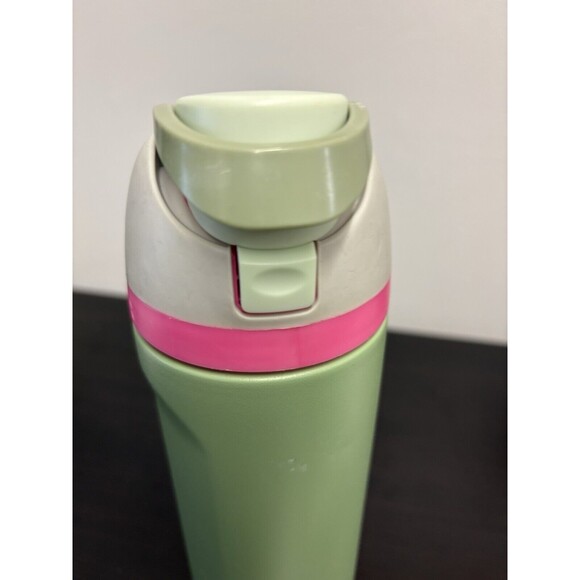 Owala FreeSip 24oz Stainless Steel Water Bottle Thermos Neo Sage EUC No Straw - Picture 6 of 7